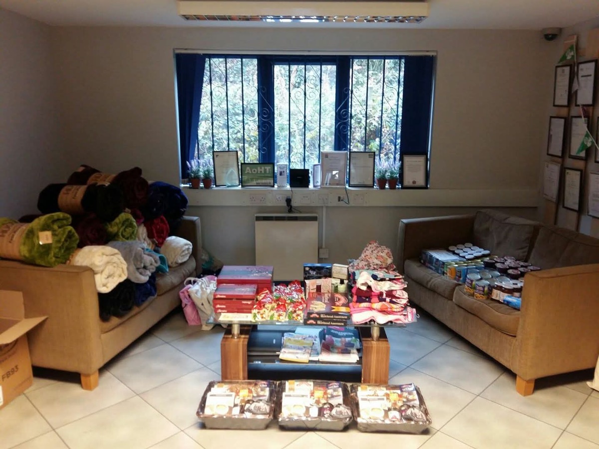 Blankets, food and toiletries collected in the CSPC office